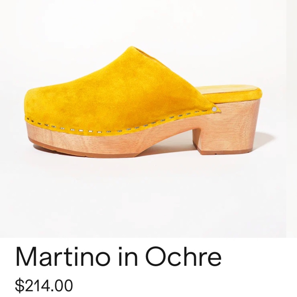 Charlotte Stone Martino Ochre Mules
